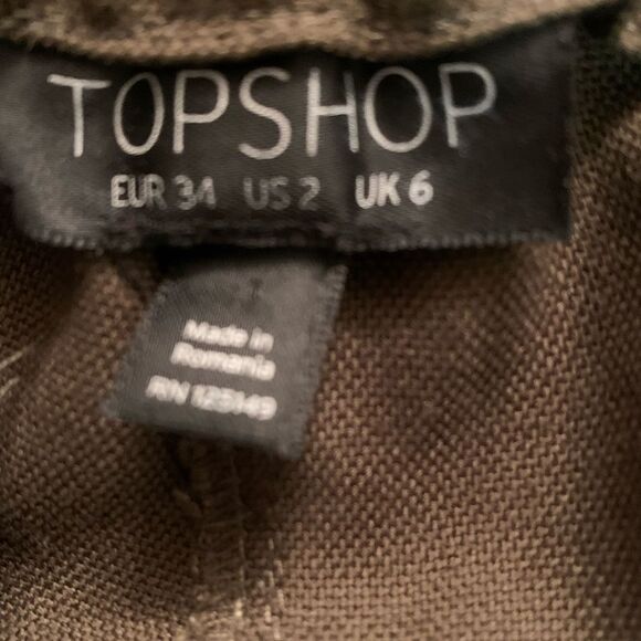 TopShop olive ankle pants, elastic cuff, side pockets, fabulous, size 2 - Picture 2 of 9